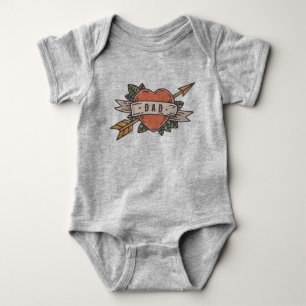 Dad Tattoo Baby Bodysuit