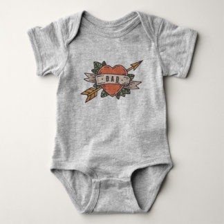 Dad Tattoo Baby Bodysuit