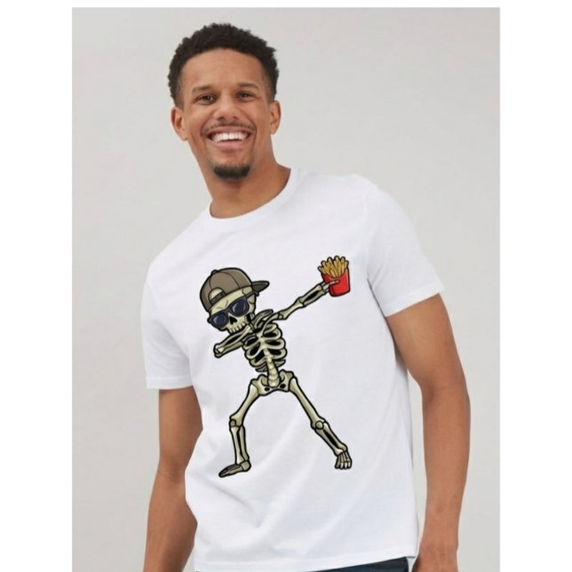 dad tax Dabbing Skeleton French Fries for dads T-Shirt (Creator Uploaded)