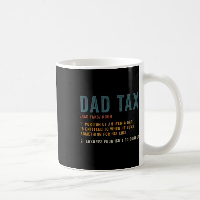 Dad Tax Definition Men Funny Father's Day  Coffee Mug (Right)