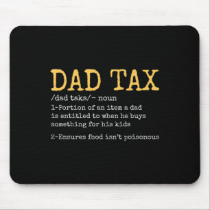 Dad Tax Definition Men Funny Father's Day Retro 1  Mouse Mat
