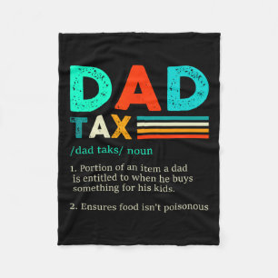 Dad Tax Definition Retro Vintage 1 Fleece Blanket