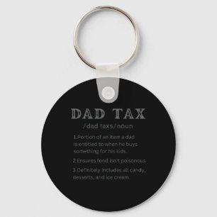Dad Tax Definition Retro Vintage Key Ring