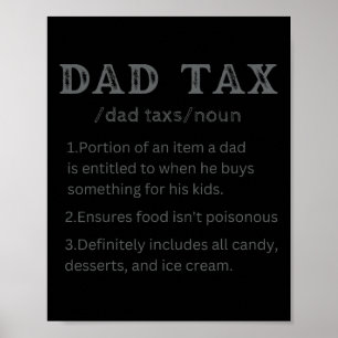 Dad Tax Definition Retro Vintage  Poster