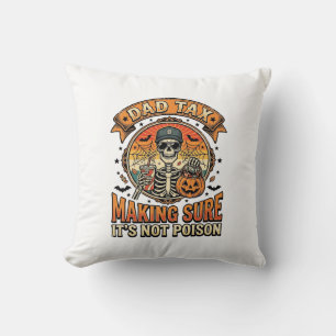 Dad Tax Funny Halloween Skeleton Candy_1 Cushion