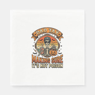 Dad Tax Funny Halloween Skeleton Candy_1 Napkin