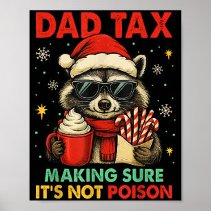 Dad Tax Making Sure Its Not Poison Raccoon Christm Poster