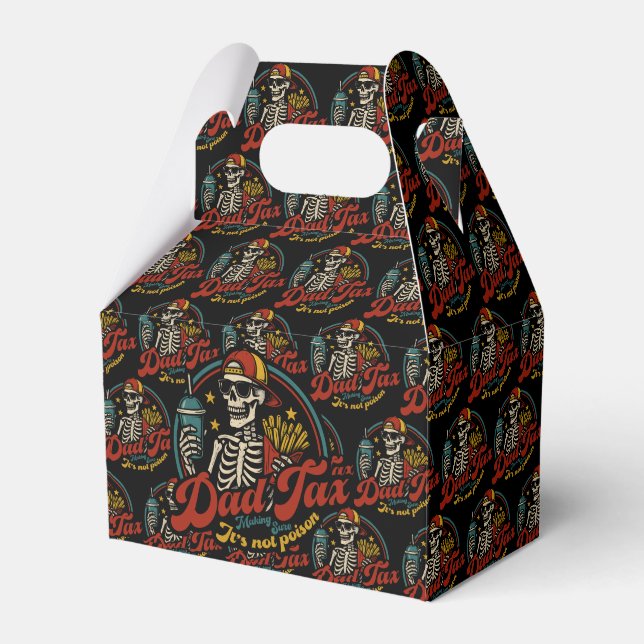 Dad Tax Making Sure It's Not Poison Skeleton Favour Box (Front Side)