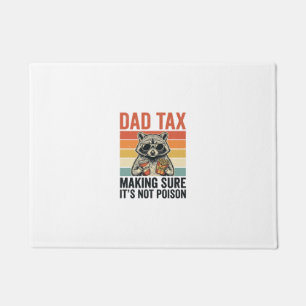 Dad Tax Racoon Vintage Funny Dad Shirt Design_1 Doormat