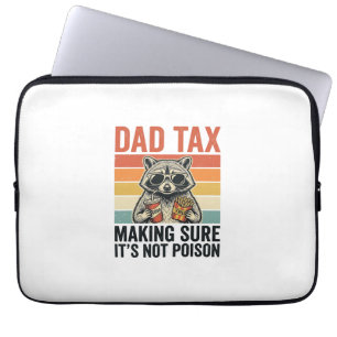 Dad Tax Racoon Vintage Funny Dad Shirt Design_1 Laptop Sleeve