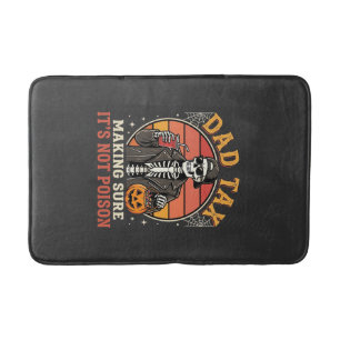 Dad Tax Skeleton Halloween Candy Vector Design_1 Bath Mat