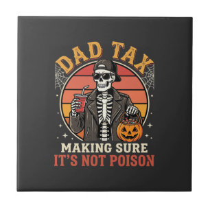 Dad Tax Skeleton Halloween Candy Vector Design_1 Tile