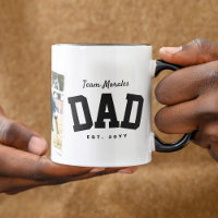 Dad team name one photo black white Father's Day