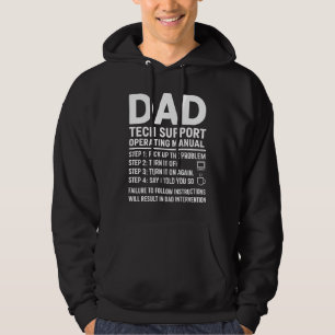 Dad Tech Support Operating Manual Funny Gift  Hoodie