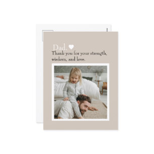 Dad Thank You Custom Photo Postcard