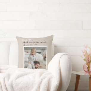 Dad, Thank You For – Custom Photo & Text    Cushion