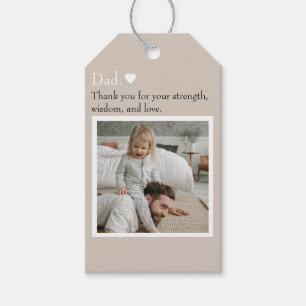 Dad, Thank You For – Custom Photo & Text Gift Tags