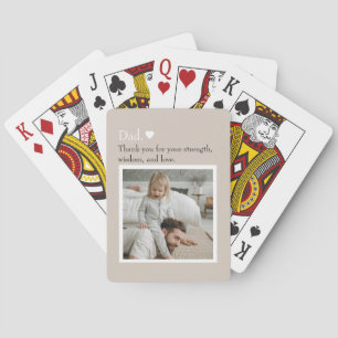 Dad, Thank You For – Custom Photo & Text Playing Cards