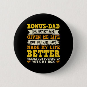 Dad Thanks For Putting Up With My Mum 6 Cm Round Badge
