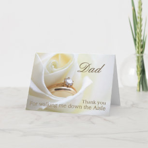 Dad Thanks for Walking me down Aisle Thank You Card