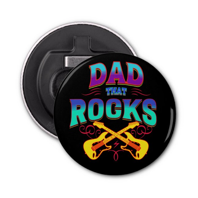 DAD THAT ROCKS! Guitars Bottle Opener (Front)