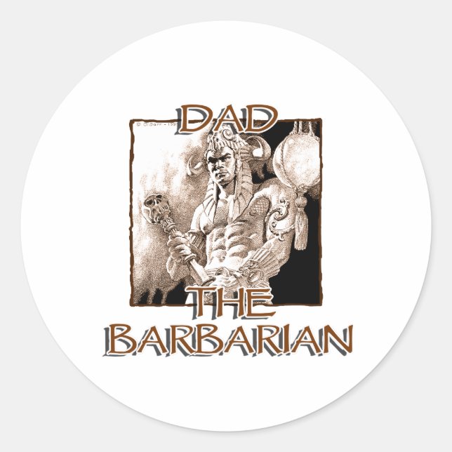 Dad the Barbarian Sticker (Front)