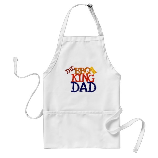 Dad the BBQ King Standard Apron (Front)