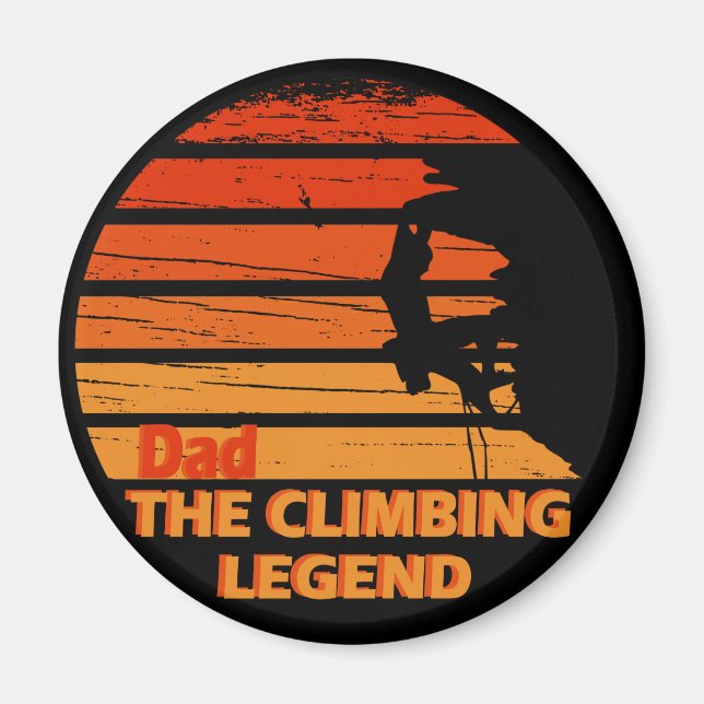 dad the climbing legend magnet (Front)