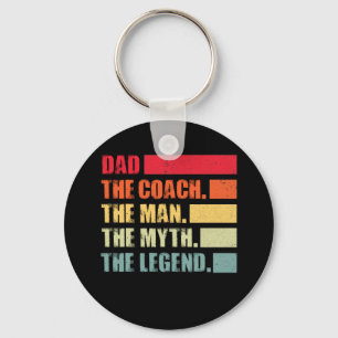 Dad The Coach Man Myth Legend Coach Father's Day Key Ring