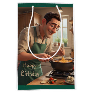Dad the Cook Birthday Medium Gift Bag