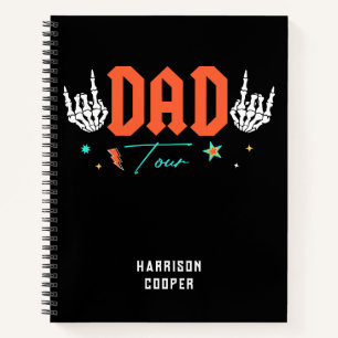 Dad The Fatherhood Tour Trendy Personalised Name Notebook