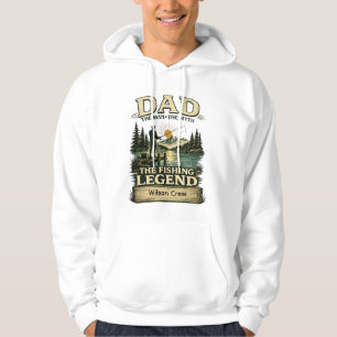 Dad The Fishing Legend Personalised Hoodie