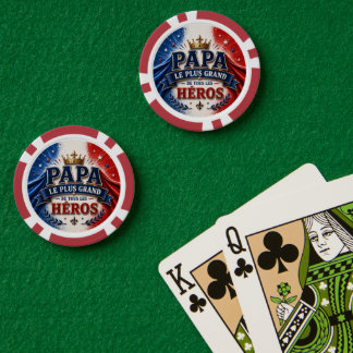 Dad, The Greatest of All Heroes Poker Chips