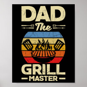 Dad The Grill Father's Day Bbq Poster
