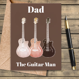 Dad The Guitar Man Quote Holiday Postcard