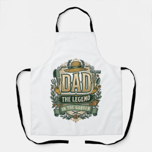 Dad The Legend in the Garden Vintage Gardening Des Apron
