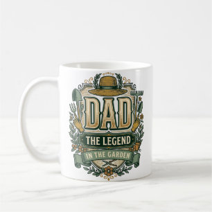 Dad The Legend in the Garden Vintage Gardening Des Coffee Mug