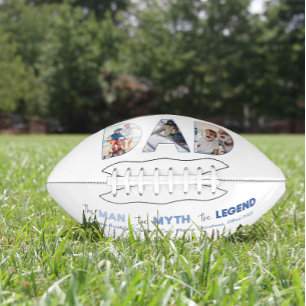 DAD The Man Myth Legend Blue Gradient Photo American Football