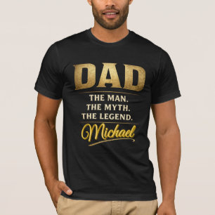 Dad The Man Myth Legend Personalised Name T-Shirt