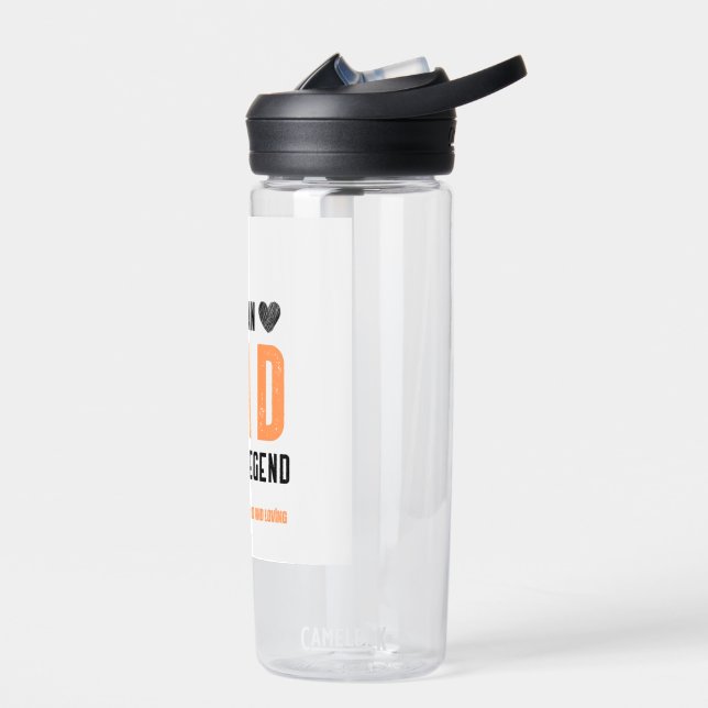 "Dad: The Man, The Legend – Heartfelt Father's Day Water Bottle (Left)
