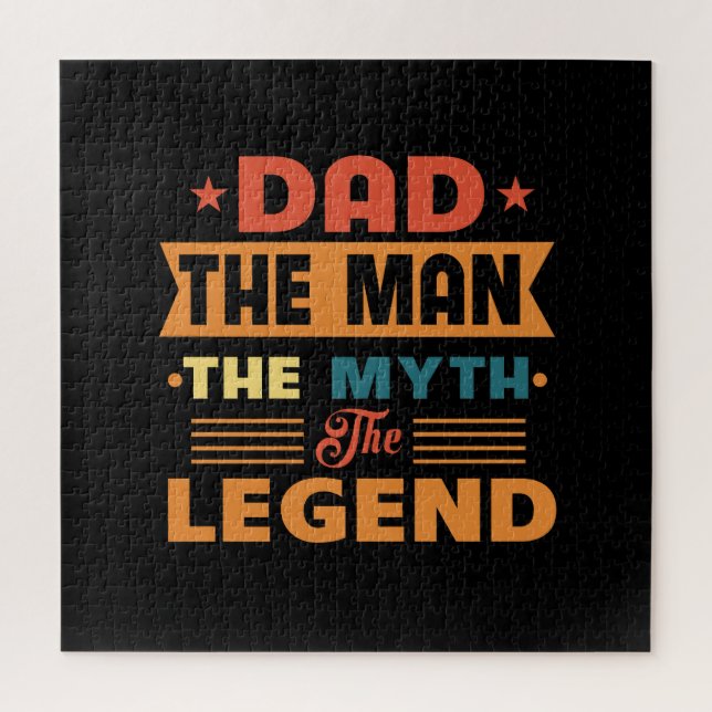 Dad The Man The Myth Jigsaw Puzzle (Vertical)