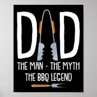 Dad The Man The Myth The Bbq Legend Funny Rbecue P