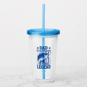 Dad - The Man, The Myth, The Fishing Legend Acrylic Tumbler