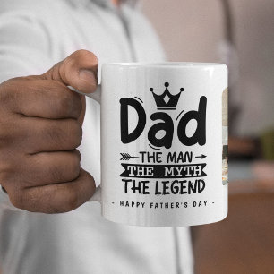 Dad The Man The Myth The Legend 2x Photo Coffee Mug