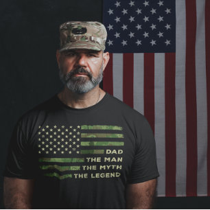 Dad The Man The Myth The Legend Army Dad Father T-Shirt