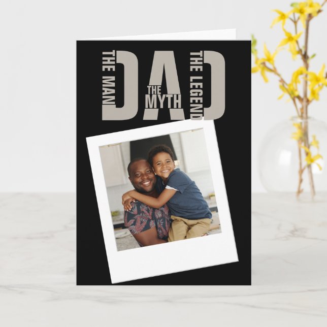 Dad The Man The Myth The Legend Card (Yellow Flower)