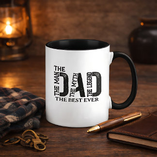 Dad The Man The Myth The Legend Custom Text Mug