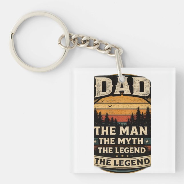 Dad The Man The Myth The Legend Funny Father Phone Key Ring (Front)