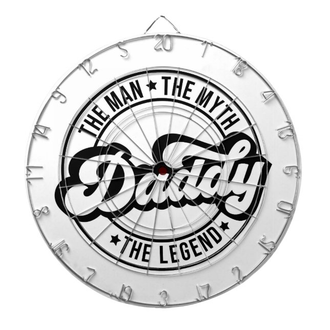 Dad the man the myth the legend pa dad men daddy dartboard (Front)