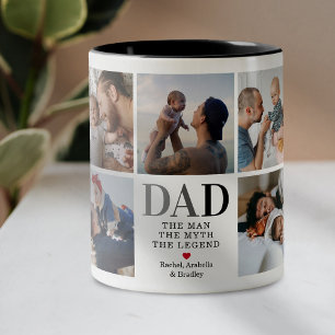 Dad The Man The Myth The Legend Photo Two-Tone Cof Coffee Mug
